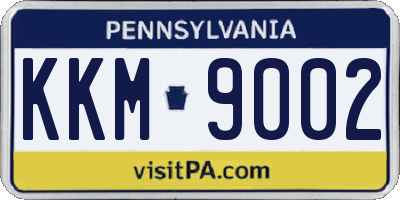 PA license plate KKM9002