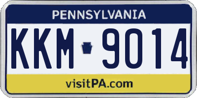 PA license plate KKM9014