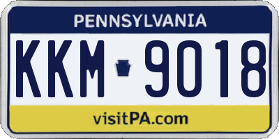PA license plate KKM9018
