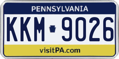 PA license plate KKM9026