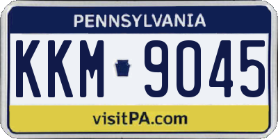 PA license plate KKM9045