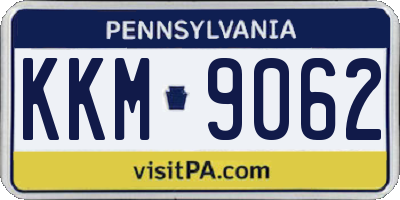 PA license plate KKM9062