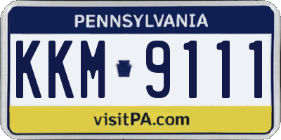 PA license plate KKM9111