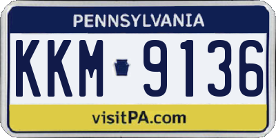 PA license plate KKM9136