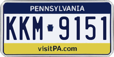 PA license plate KKM9151