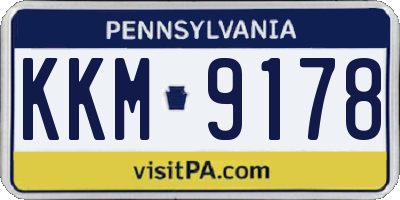 PA license plate KKM9178