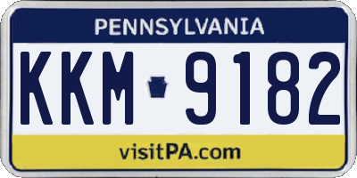 PA license plate KKM9182
