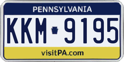 PA license plate KKM9195