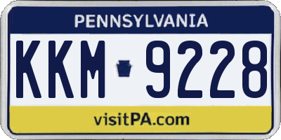 PA license plate KKM9228