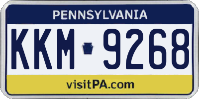 PA license plate KKM9268