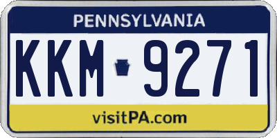 PA license plate KKM9271