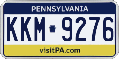 PA license plate KKM9276