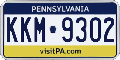PA license plate KKM9302