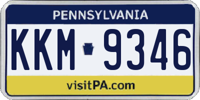 PA license plate KKM9346