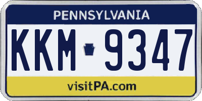 PA license plate KKM9347