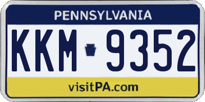 PA license plate KKM9352