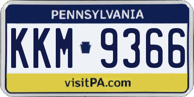 PA license plate KKM9366