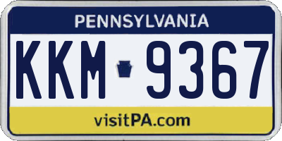 PA license plate KKM9367
