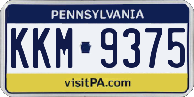 PA license plate KKM9375