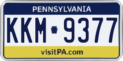 PA license plate KKM9377