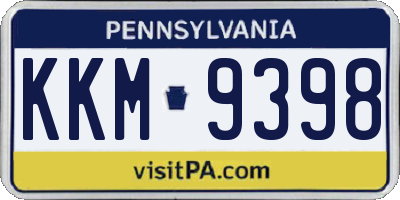 PA license plate KKM9398