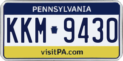 PA license plate KKM9430
