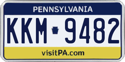 PA license plate KKM9482