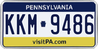 PA license plate KKM9486