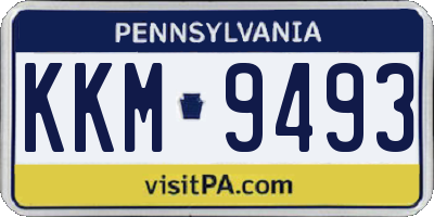 PA license plate KKM9493
