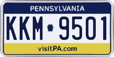 PA license plate KKM9501