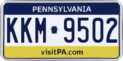 PA license plate KKM9502