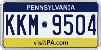 PA license plate KKM9504