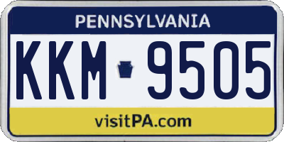 PA license plate KKM9505
