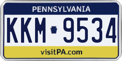 PA license plate KKM9534