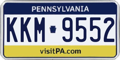 PA license plate KKM9552