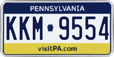 PA license plate KKM9554