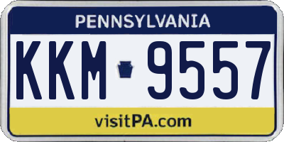 PA license plate KKM9557