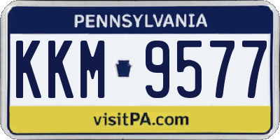 PA license plate KKM9577