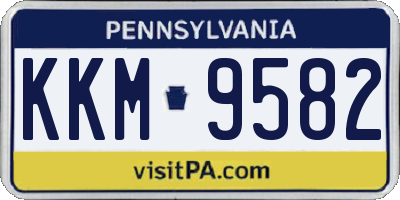 PA license plate KKM9582