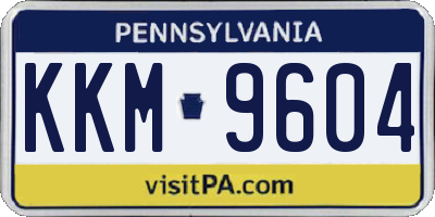 PA license plate KKM9604