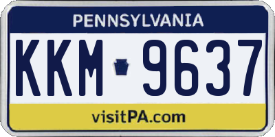 PA license plate KKM9637