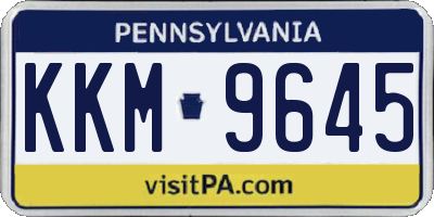 PA license plate KKM9645