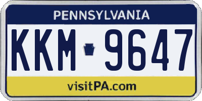 PA license plate KKM9647