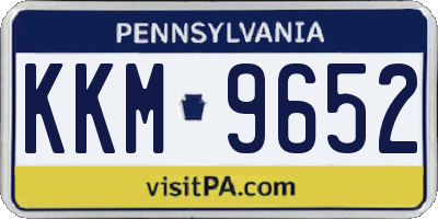 PA license plate KKM9652