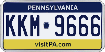 PA license plate KKM9666