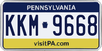 PA license plate KKM9668