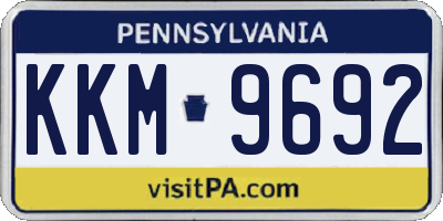 PA license plate KKM9692