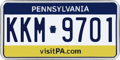 PA license plate KKM9701