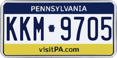 PA license plate KKM9705