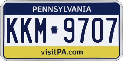 PA license plate KKM9707